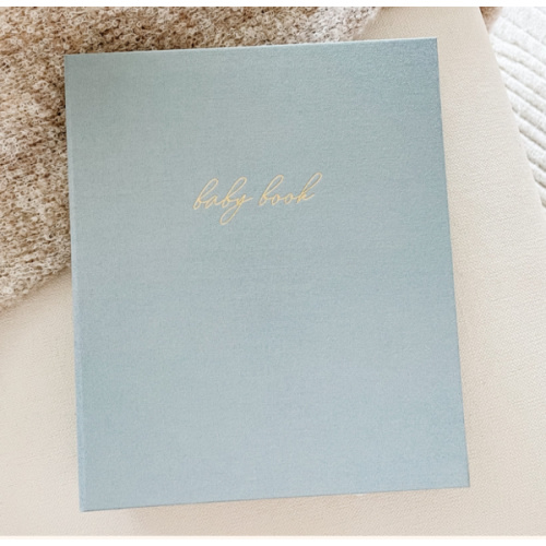First Year Baby Memory Book - Dusty Blue
