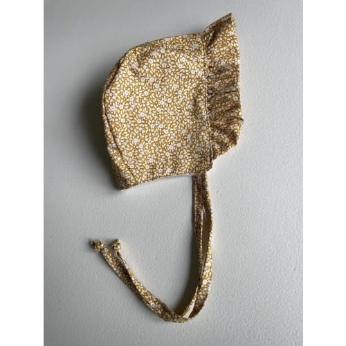 3-6mo Baby Girl Bonnet, Cottage Core, Baby Bonnet, Floral Sun Hat