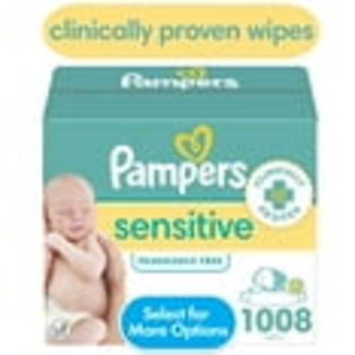 Pampers Sensitive Baby Wipes Unscented, 12 Pack, 1008 Total Count (Select for More Options)