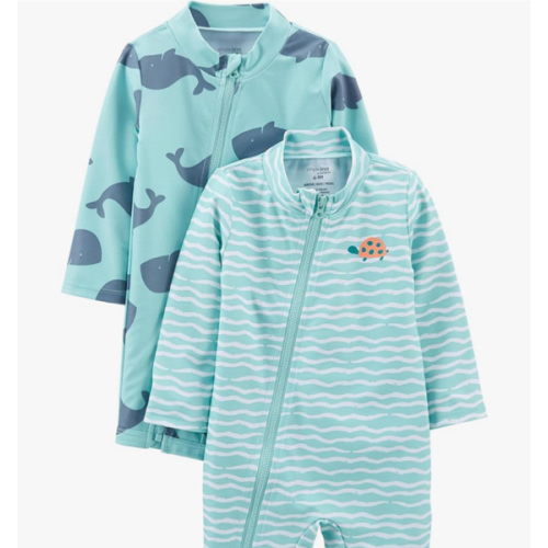 Simple Joys by Carter's Boys' 2-Pack 1-Piece Zip Rashguards