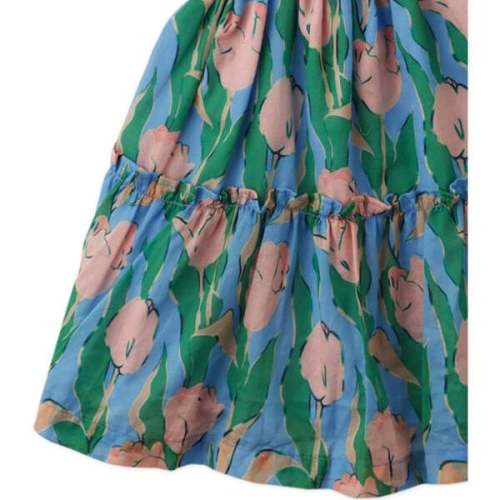Baby Connie Tiered Dress Charm With Ruffled Straps, Multi - Gingersnaps | Maisonette