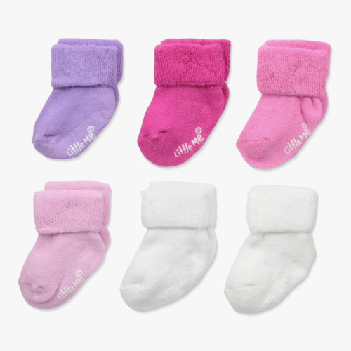Little Me baby-girls 6 Pack Variety Socks