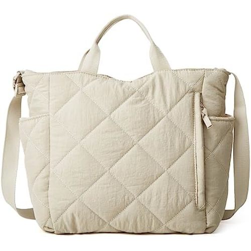 Women Quilted Tote Bag Puffer Hobo Handbag Lightweight Padding Shoulder Bag Nylon Padded Crossbody Purse