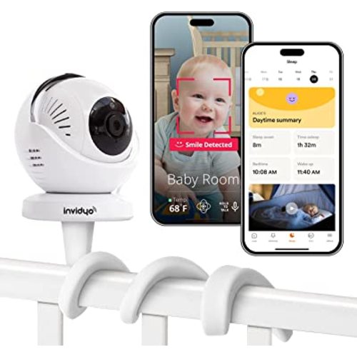 WiFi Baby Monitor with Camera and Audio: Sleep Tracking, Cry Alerts, Cough Detection | Wireless Pan & Tilt Smart Phone App 1080P Full HD Video