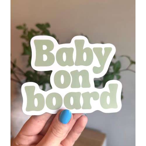 Baby On Board Car Magnet, Baby Shower Gift, Boho Car Magnet, Car Decal
