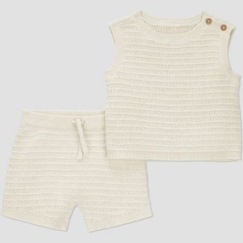 Carter's Just One You®️ Baby Boys' Creme Knit Tank Top & Bottom Set - Newborn