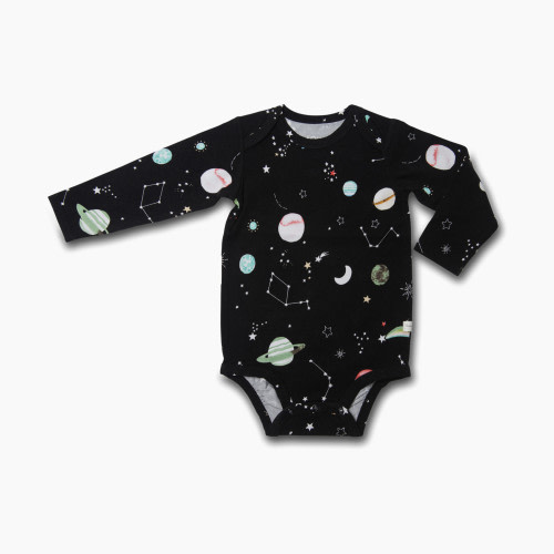 Loulou Lollipop Long Sleeve Bodysuit (Tencel) - Planets, 6-12 M