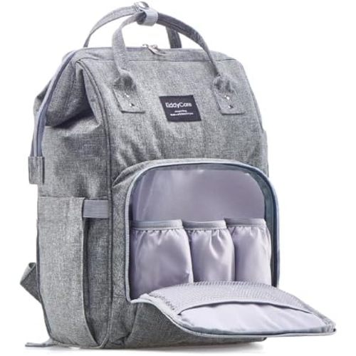 KiddyCare Baby Diaper Bag Backpack, Unisex Travel Baby Backpack Diaper Bags, Boy & Baby Girl Diaper Bags for Newborn (Stone)