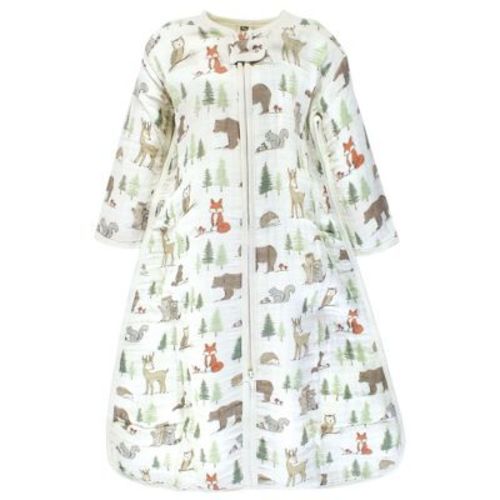 Hudson Baby Infant Boy Long Sleeve Muslin Sleeping Bag, Wearable Blanket, Sleep Sack, Forest Animals, 6-12 Months