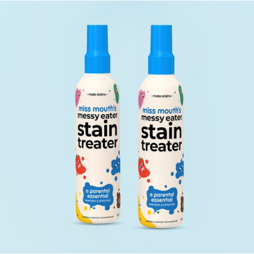 Miss Mouth's Messy Eater Stain Treater Spray - 4oz 2 Pack Stain Remover - Newborn & Baby Essentials - No Dry Cleaning Food, Grease, Coffee Off Laundry, Underwear, Fabric