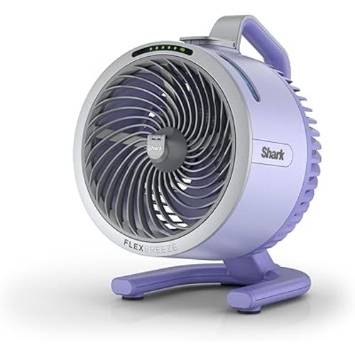 Shark FlexBreeze HydroGo Fan—Ultra-powerful portable fan with indoor + outdoor mist, Up to 70 feet of reach, corded & cordless, up to 12-hr. battery, 5 speeds, evaporative misting, Lilac, FA052LV