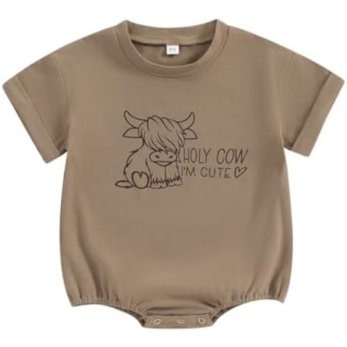 SAYOO Western Baby Girls Boys Bodysuit Clothes Country Cowboy Cowgirl Funny Cute Infant Creeper One-Piece Baby Bodysuit