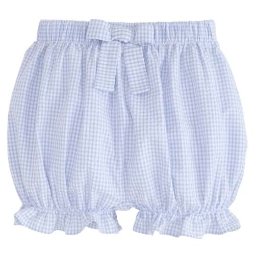Bow Bloomers - Light Blue Seersucker Gingham