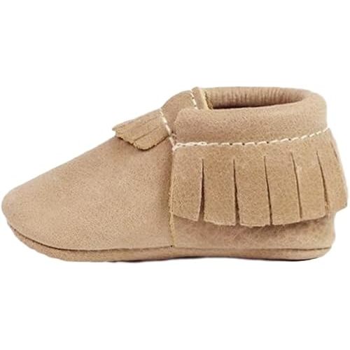 Freshly Picked Classic Fringe Baby Moccasins, Premium Leather Baby Boy Moccasins and Baby Girl Moccasins Handmade in Utah, Hard or Soft Sole Baby Shoes