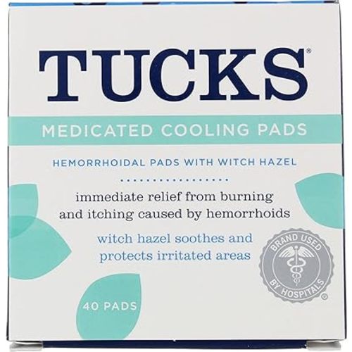 Tucks Medicated Cooling Pads, 40 Pads (Pack of 4)