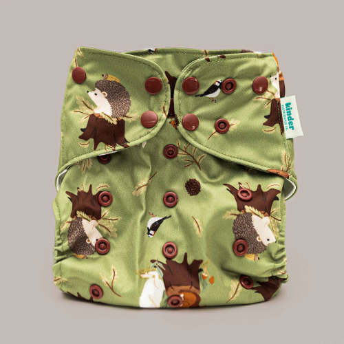 Animals and Insects: Essentials Pocket Cloth Diaper with Athletic Wicking Jersey, Grows with your Baby