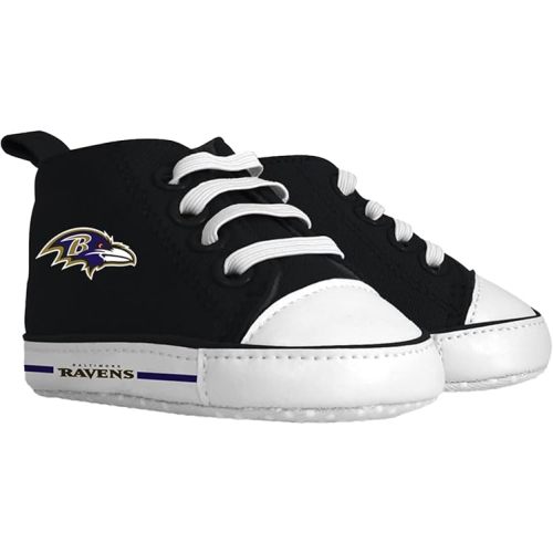 MasterPieces - NFL Baby Pre-Walkers Shoes, Officially Licensed San Francisco 49ers Football, High Top Sneakers, Soft Anti-Slip Soles, Boys and Girls, 0-6 Months
