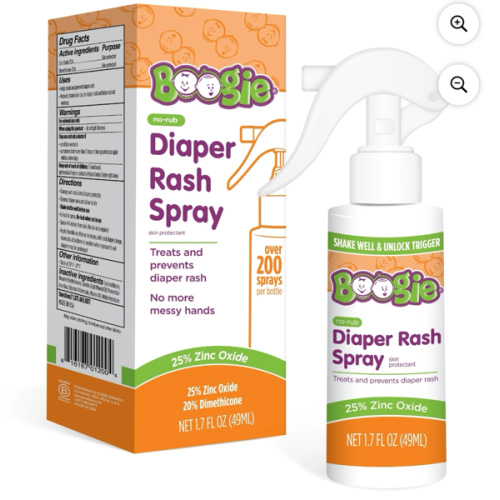 Boogie No-Rub Liquid Diaper Rash Spray with Zinc Oxide, 1.7 fl oz - Walmart.com