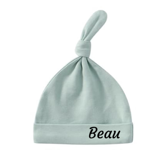 Personalized Embroidered Boy/Girl Newborn Hospital Cap | Suitable for 0-6 Months Baby Pure Cotton Single Layer Fetal Cap, Customized Baby Beanie, Gift for Newborn