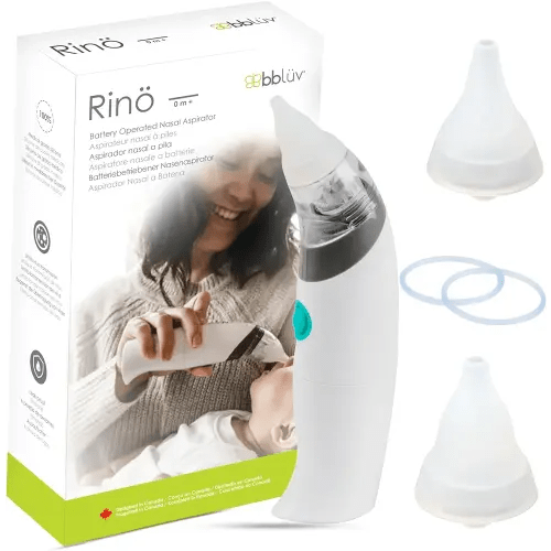 bblüv– Rinö - Baby Nasal Aspirator - Nasal Aspirator For Babies, Safe, Fast & Hygienic Mucus Cleaner For Newborns & Toddlers, White
