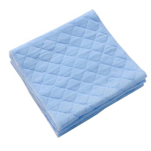 Ikeay Cotton Baby 3 Layer Washable Cloth Soft Flat Fold Cloth For Babies Baby Burp Cloths Reusable For Newborn Babies Toddlers Three-layer diaper small size 32*12cm blue 10pcs