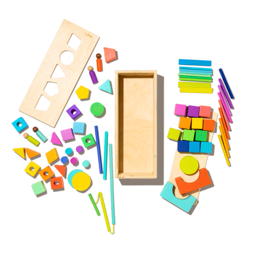 Wooden Block Set | 70-Piece Block Set for Toddlers & Kids | Lovevery