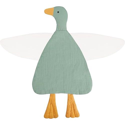 Baby Toys Lovey Blanket Soft Duck Blankets for Newborn Essentials 0-6 Months, Sensory Stuffed Animal Security Blanket for Boys and Girls (Sage, Duck)