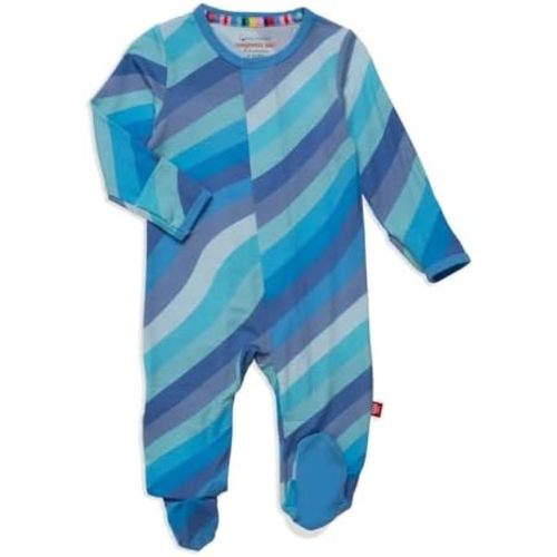 Magnetic Me Boys Modal Magnetic Baby Footie Pajamas | Silky Soft Modal Fabric | Baby Sleepers Available in Sizes PRE - 24M