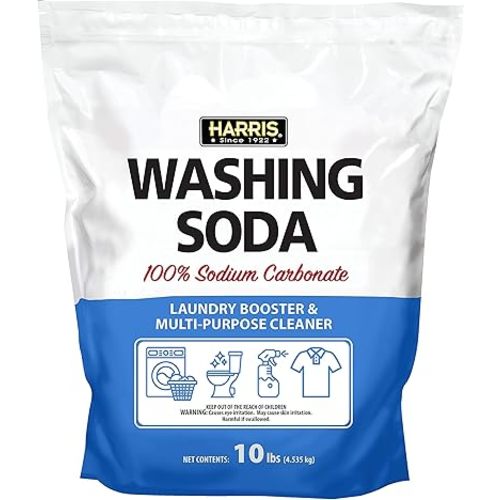 Harris Washing Soda, Sodium Carbonate, Laundry Booster and Multipurpose Cleaner, 10lb