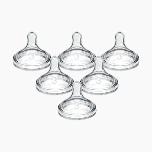 Dr. Brown's Wide-Neck Nipple (6 Pack) - Clear, Level 3
