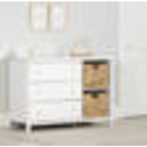 (Color: White) South Shore Cotton Candy 3-Drawer Dresser with Storage Baskets | Wayfair