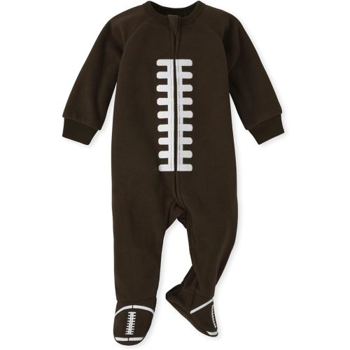 The Children's Place Baby and Toddler Football Footie Pajama, Fleece