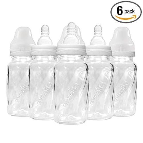 Evenflo Feeding Classic Glass, Twist Bottles, 4 Oz, 6 Bottles.