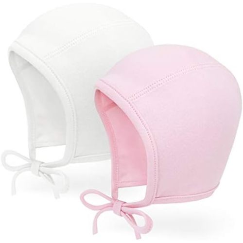 Baby Hat Bonnet 100% Cotton Soft Toddler Earflap Hats Infant Hospital Beanie Pilot Caps, 3m 6m 12m 24m