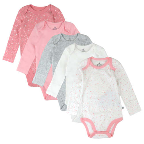 5-Pack Organic Cotton Long Sleeve Bodysuits | Honest Baby Clothing