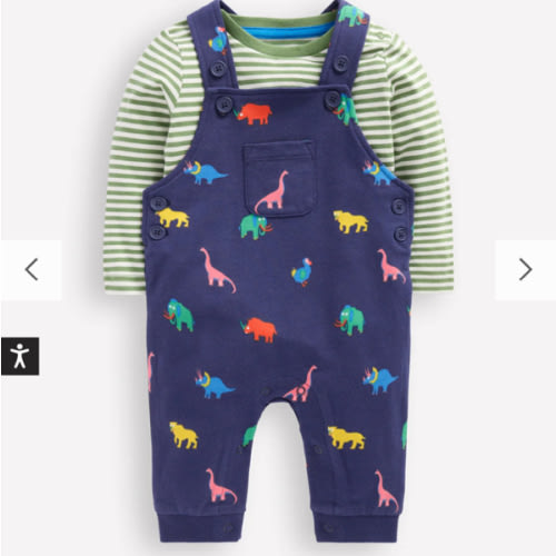 Printed Jersey Overalls Set-Multi Prehistoric Animals | Boden USA