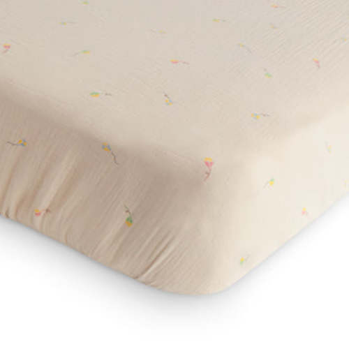 Mushie Extra Soft Muslin Crib Sheet- kite print