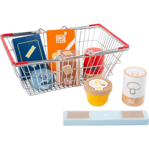 Wooden Grocery Set with Basket | Shop Merci Milo