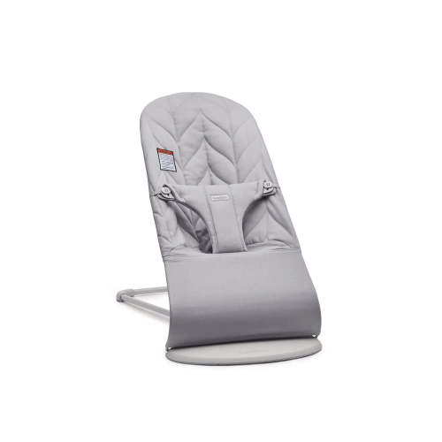 Bouncer Bliss Light Gray Woven Petal Quilt