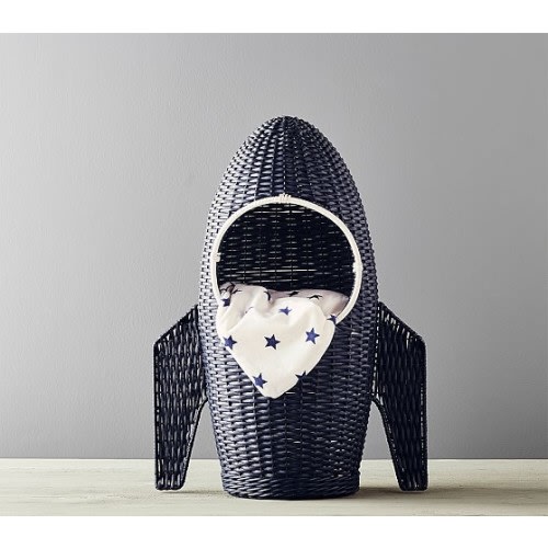 Rocket Shaped Wicker Storage | Kids Storage | Pottery Barn Kids