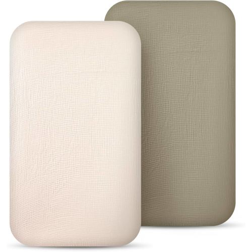 lulumoon Muslin Bassinet Sheets for Baby: Soft Bedside Sleeper Bassinet Fitted Sheets for Boys and Girls