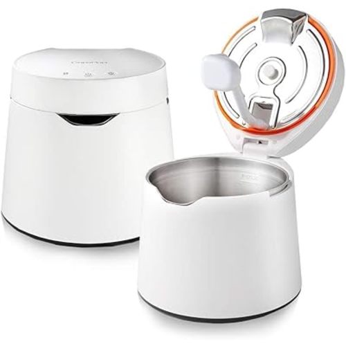 Carepod 31S Stainless Steel Humidifier for Large Room, Quiet & Safe for Baby, Only 3 Washable Parts & Easy to Clean, Ultrasonic Cool Mist Humidifiers for Bedroom, Filter-Free, Lasts 30Hrs (1Gal/4L)