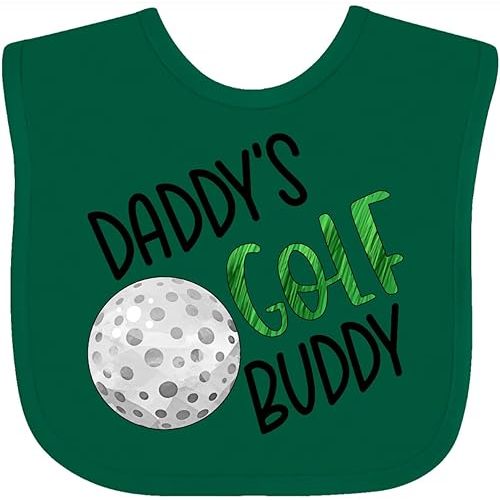 inktastic Daddy's Golf Buddy with Golf Ball Baby Bib
