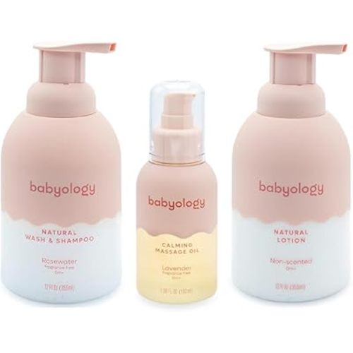 BUNDLE - 100% Edible Ingredients - Baby Wash & Shampoo + Lotion + Oil - Perfect Baby Daily Routine