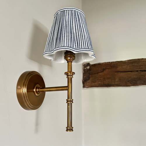 OTTILIE LAMPSHADE IN NAVY STRIPE - CANDLE CLIP