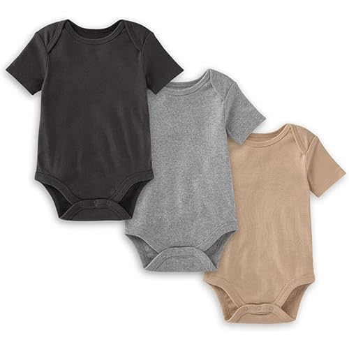 Burt's Bees Baby Bodysuits, 3-Pack Long & Short-Sleeve One-Piece, 100% Organic Cotton