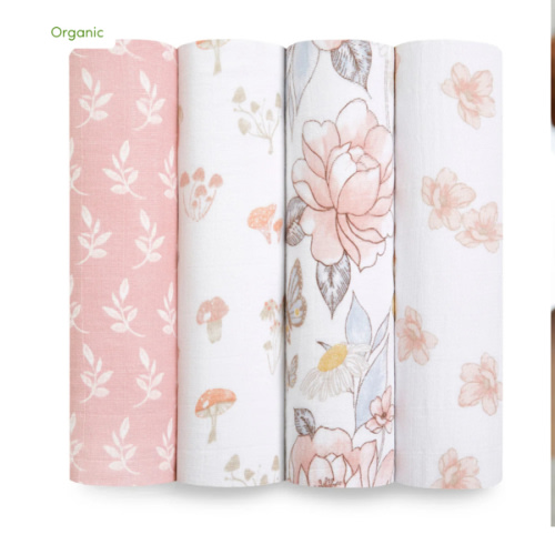 aden + anais | Earthly Organic Muslin Swaddle Blanket 4pk