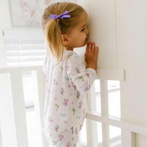 Bellabu Bear Baby Mermaid Bamboo Convertible Footie White Newborn