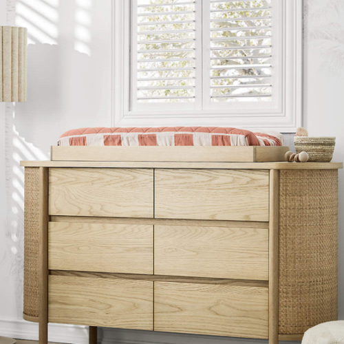 Canyon Natural Wood Wide 6-Drawer Kids Dresser by Leanne Ford