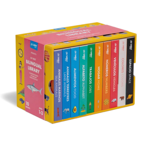 My First Bilingual Library: A Spanish-English Vocabulary Board Book Set of Colors, Numbers, Animals, ABCs, and More (Sí Sabo Kids)